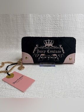 Juicy Couture Juicy Tale Large Zip-Around Wallet- Color: Liquorice 🖤